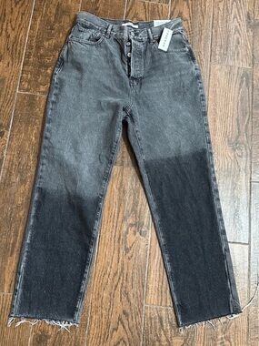 PacSun Two-Tone Black/Grey Straight Leg Jeans